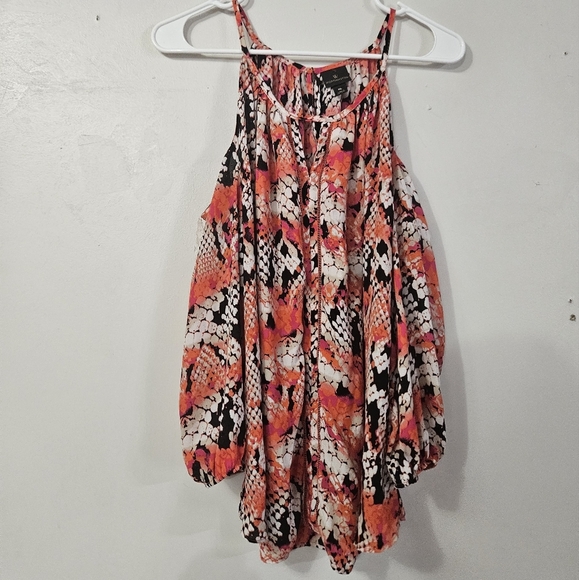 Worthington Cold Shoulder Snake Skin Print Blouse! - Picture 2 of 6